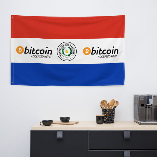 Bitcoin Accepted Here | Paraguay - Flag