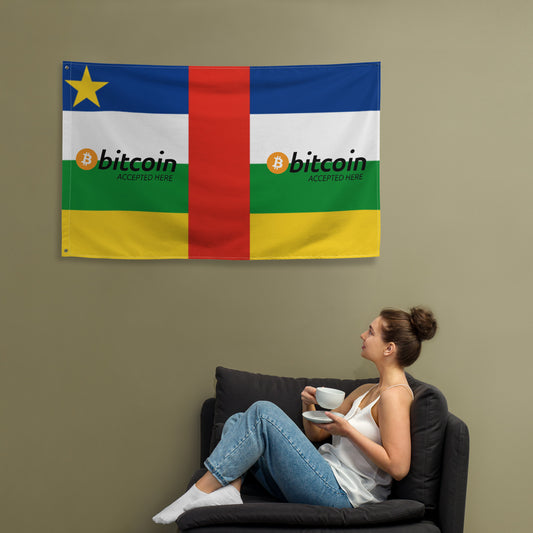Bitcoin Accepted Here | Central African Republic - Flag