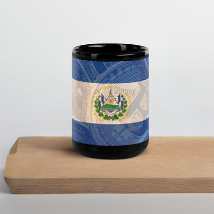 Bitcoin | El Salvador - Black Glossy Mug