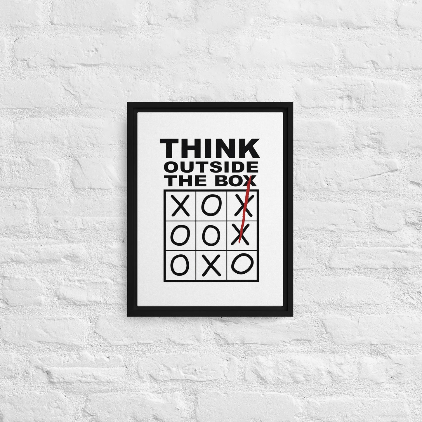 Think Outside The Box - Framed Canvas