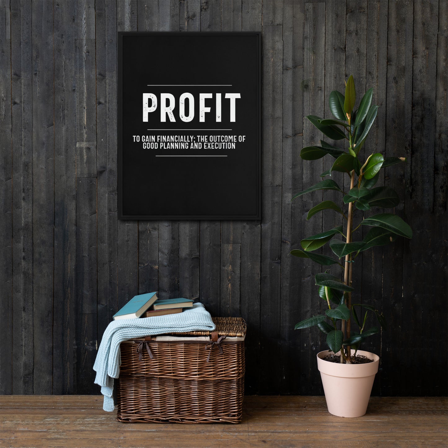 Profit - Framed Canvas