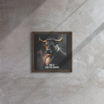 Bulls Lead - Framed Canvas