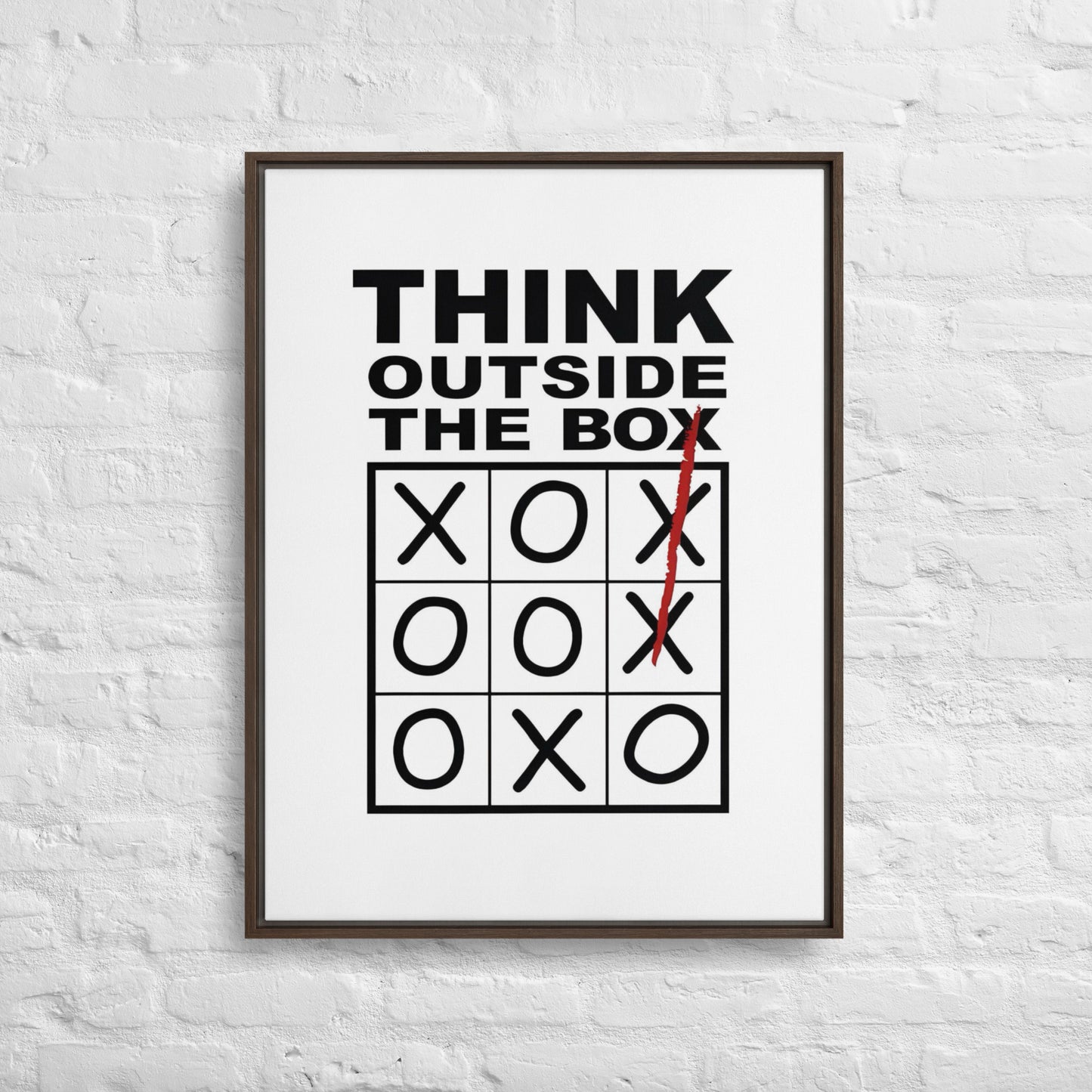 Think Outside The Box - Framed Canvas