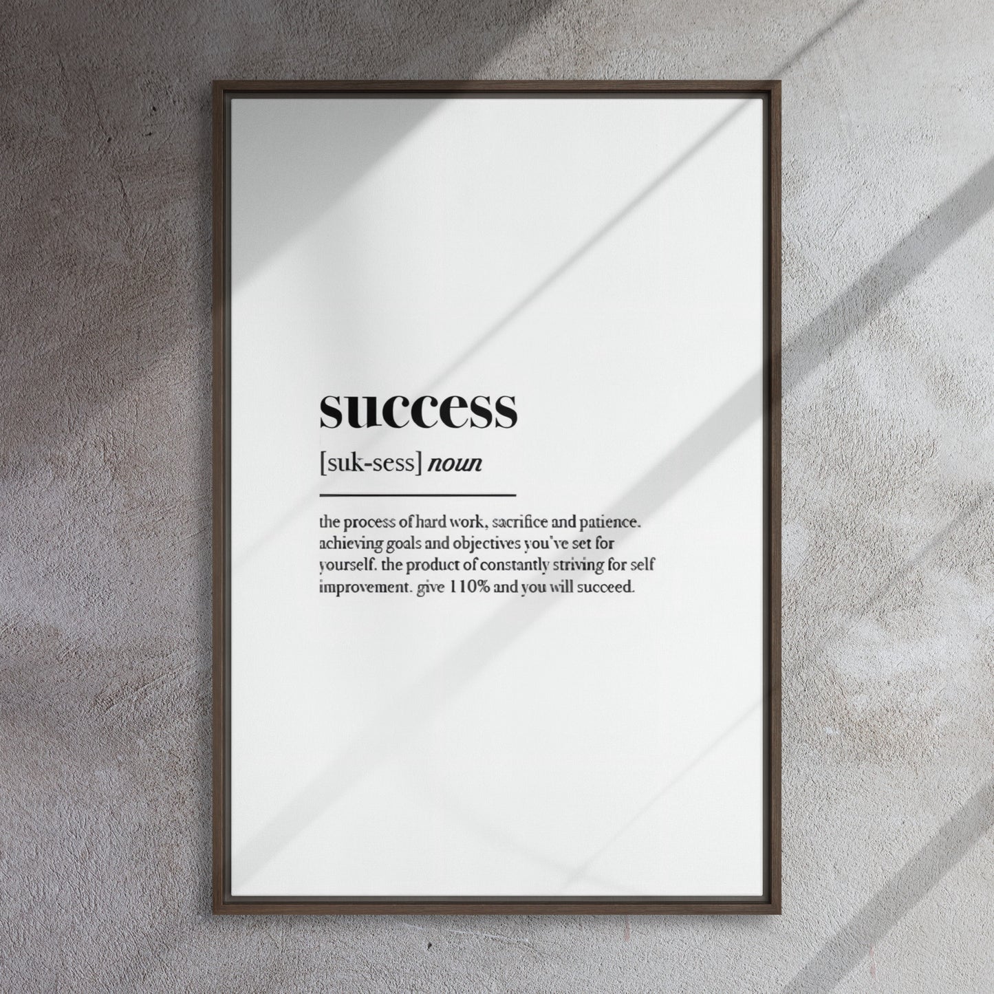 Success Definition - Framed Canvas