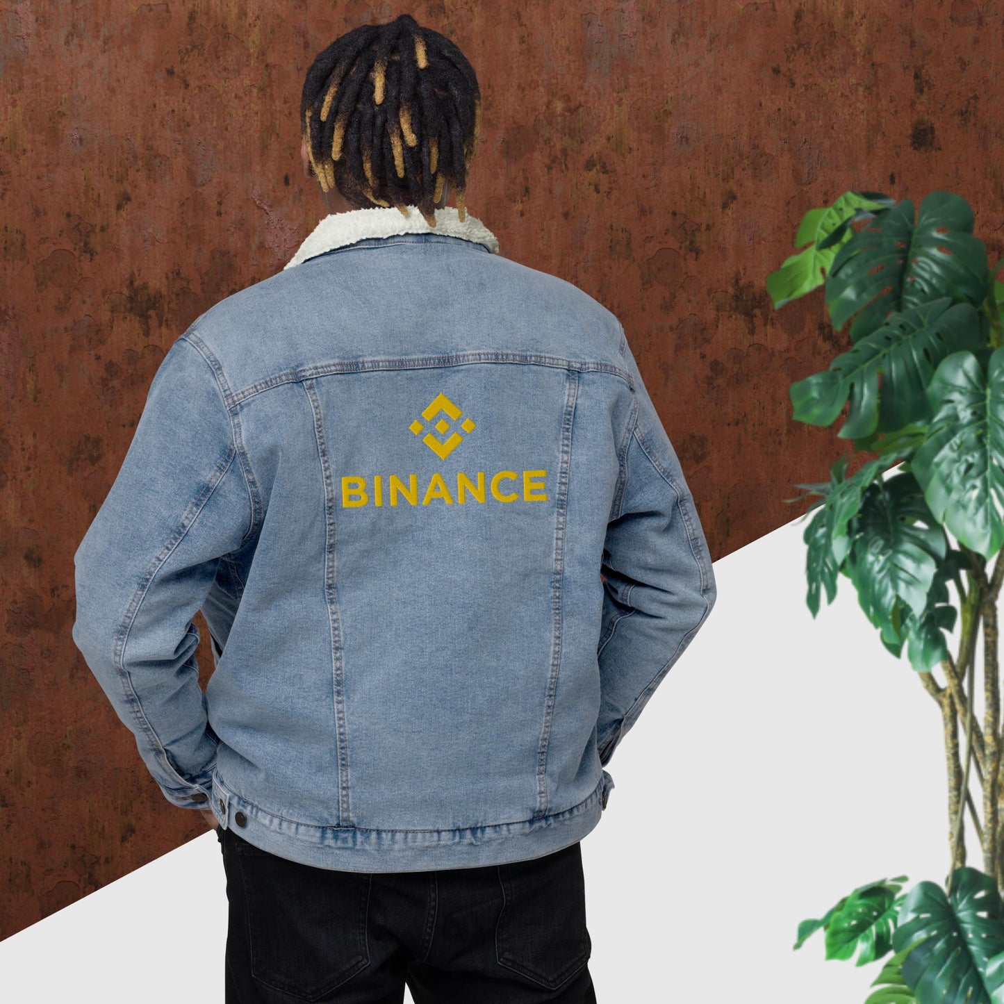 Binance - Denim Sherpa Jacket