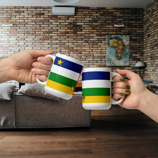 BTC Accepted Simple | Central African Republic - White Glossy Mug