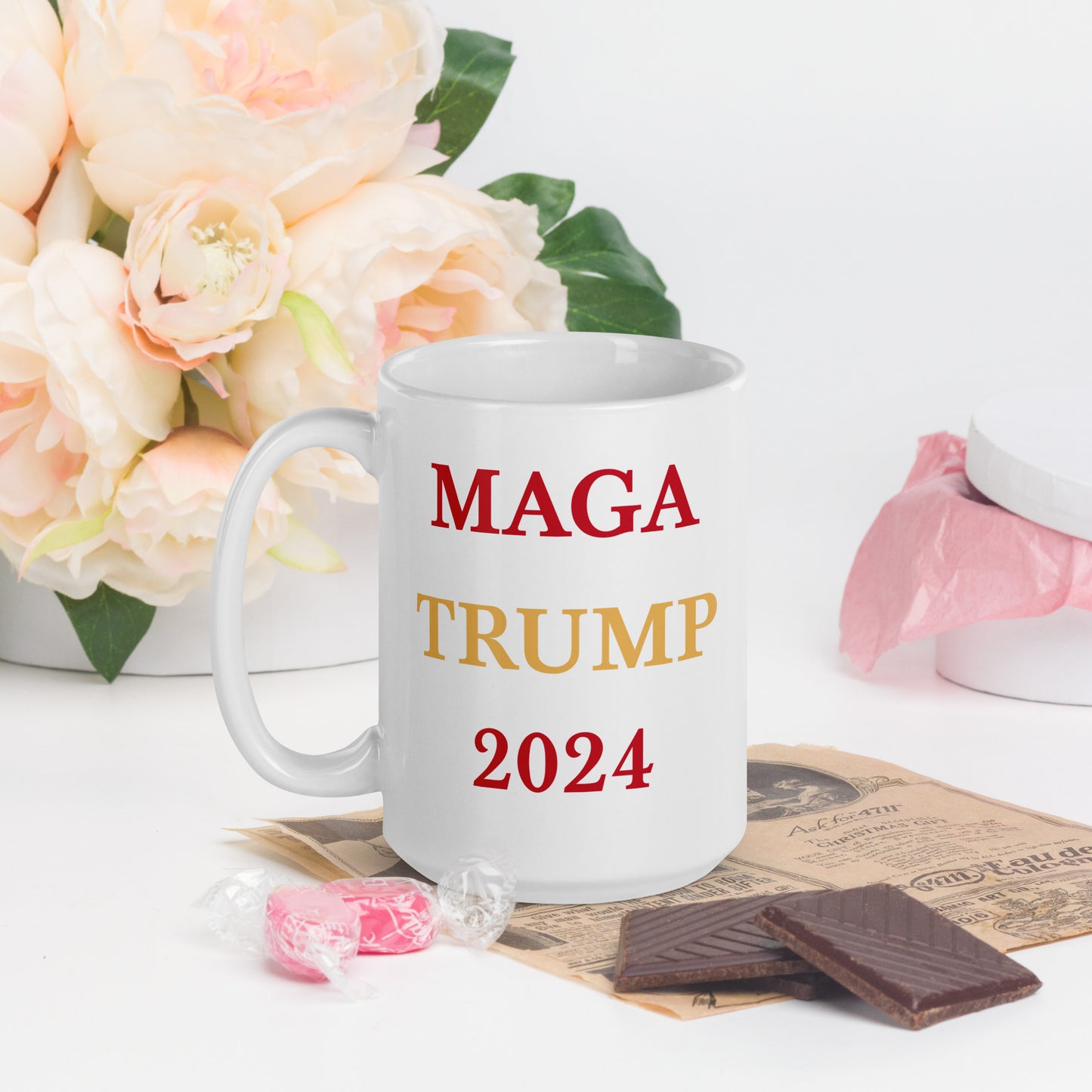 Trump 2024 | MAGA BTC - White Glossy Mug