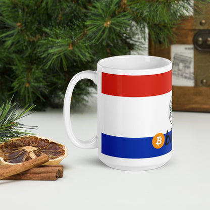 BTC Accepted Here Simple | Paraguay - White Glossy Mug