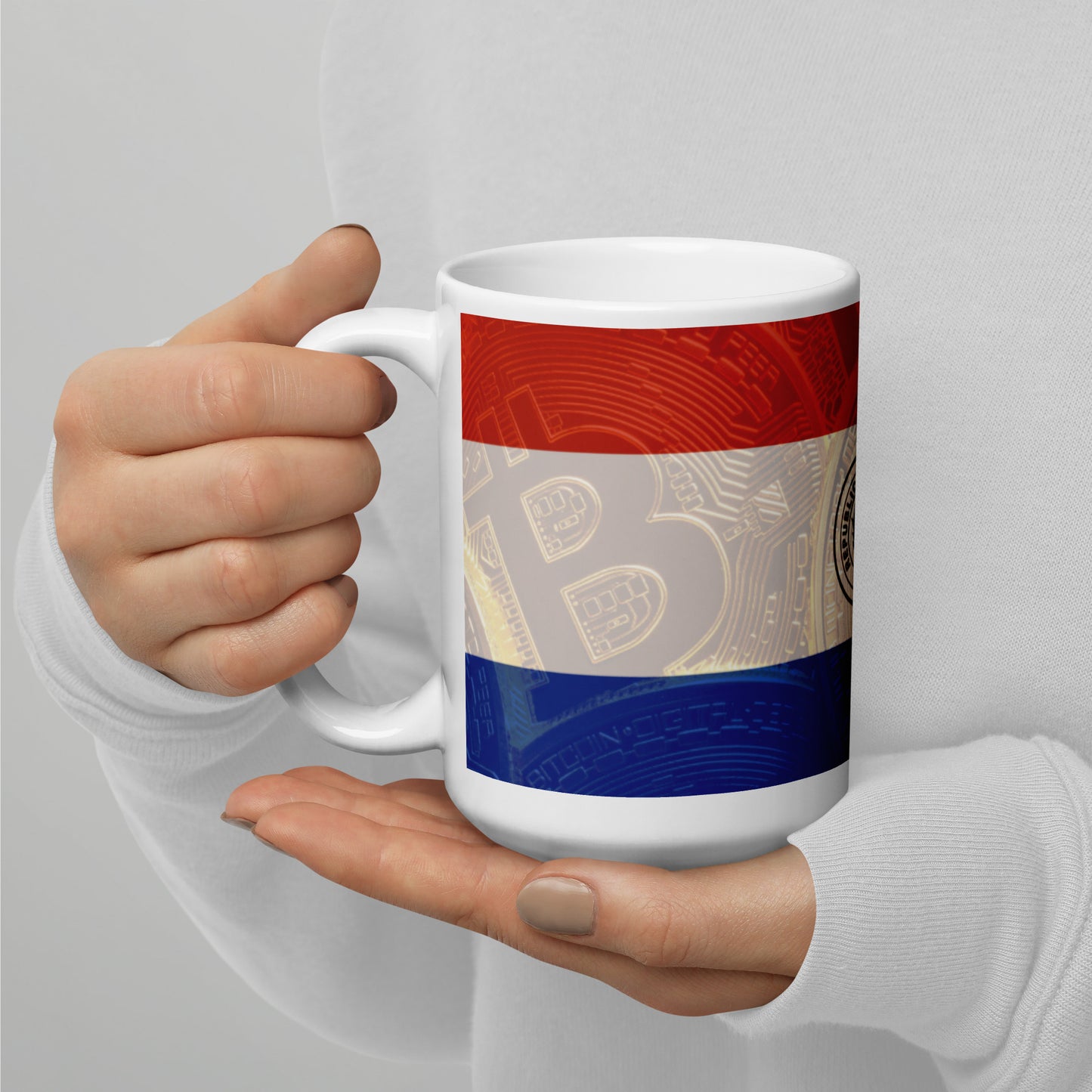 Bitcoin | Paraguay - White Glossy Mug