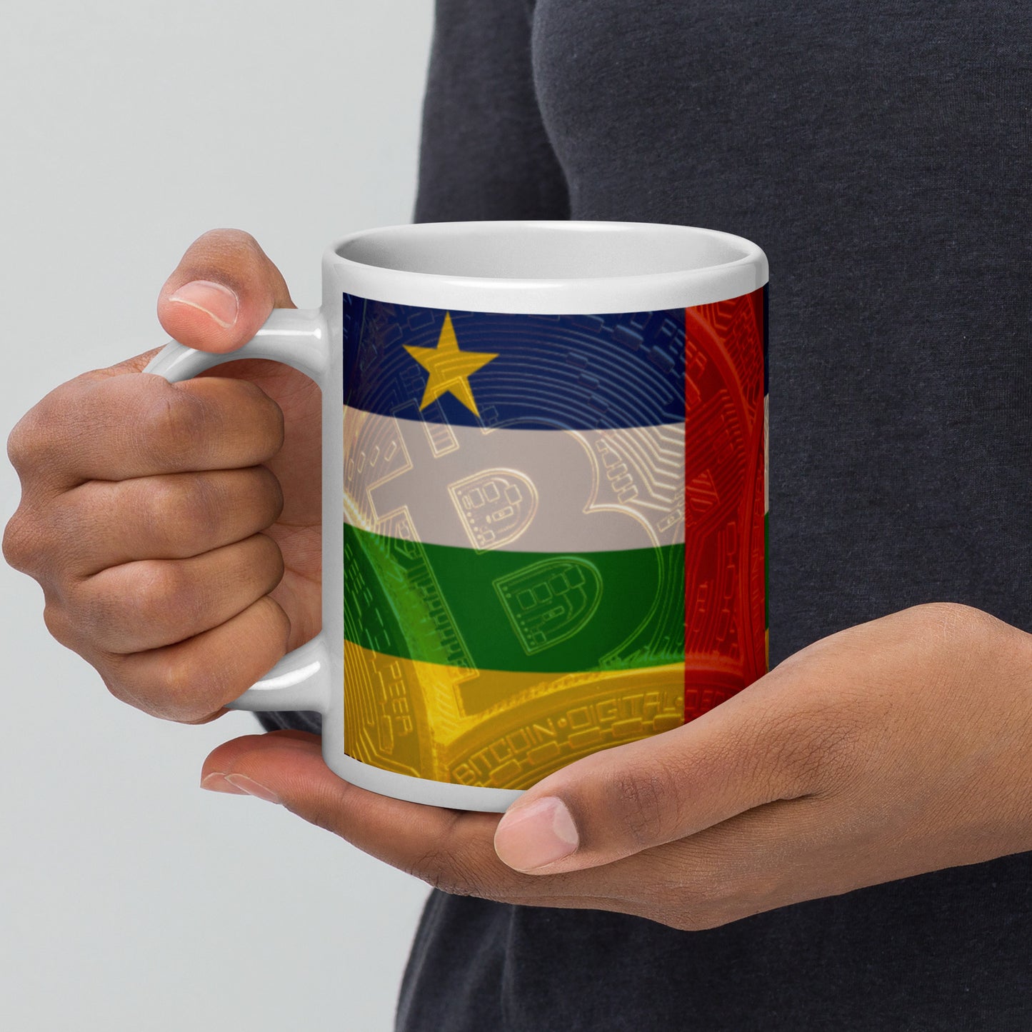Bitcoin | Central African Republic - White Glossy Mug